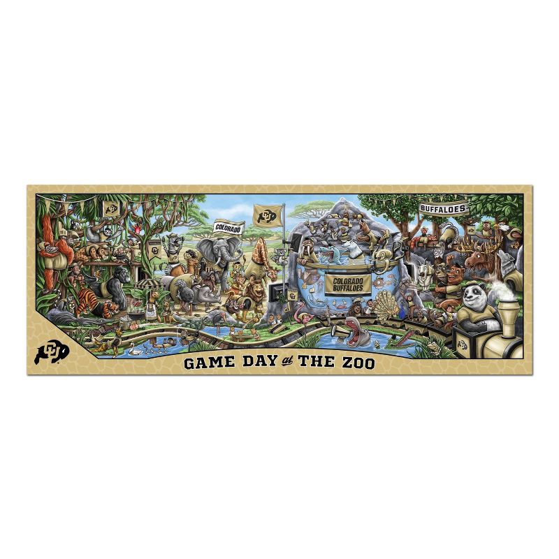 slide 3 of 3, NCAA Colorado Buffaloes Game Day at the Zoo 500pc Jigsaw Puzzle: Sports Theme, Ages 10+, 500 ct