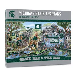 NCAA Michigan State Spartans Game Day at the Zoo 500pc Jigsaw Puzzle: Educational Focus on Patterns & Fine Motor Skills