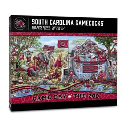 NCAA South Carolina Gamecocks Game Day at the Zoo 500pc Jigsaw Puzzle: Sports Theme, Ages 10+