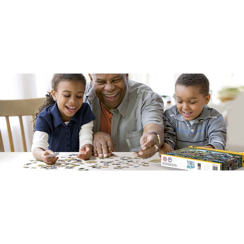 slide 2 of 3, NCAA West Virginia Mountaineers Game Day at the Zoo 500pc Jigsaw Puzzle: Sports Theme, 500 ct