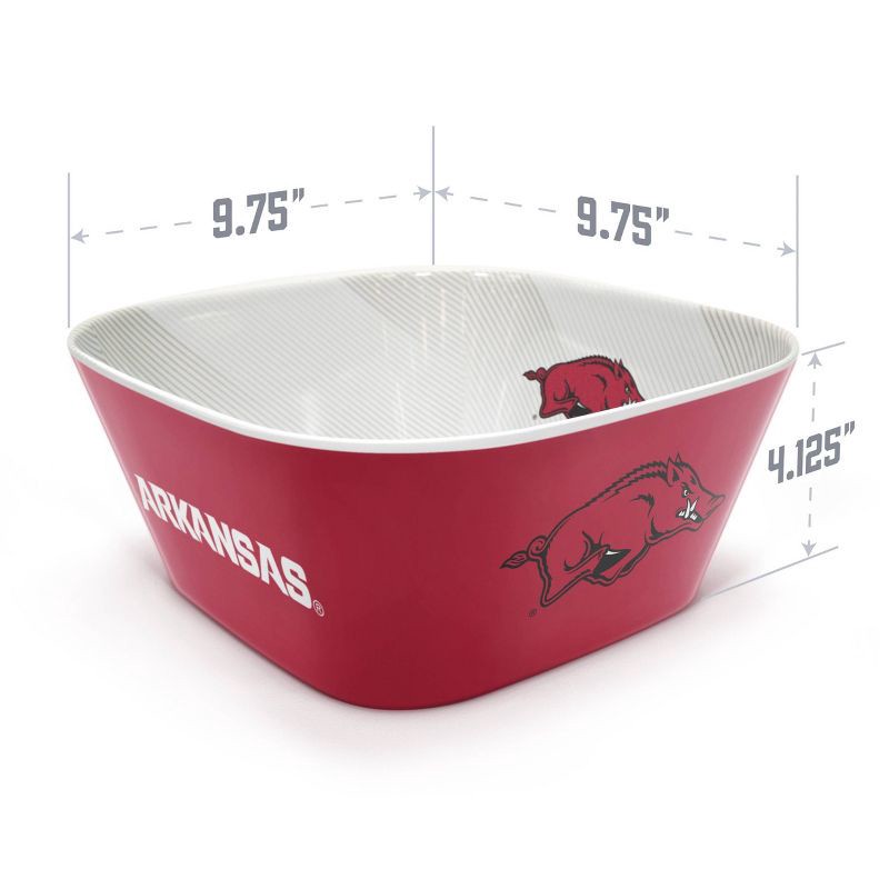 slide 4 of 6, NCAA Arkansas Razorbacks Serving Bowl: Melamine Rounded Square Tableware, 1 ct