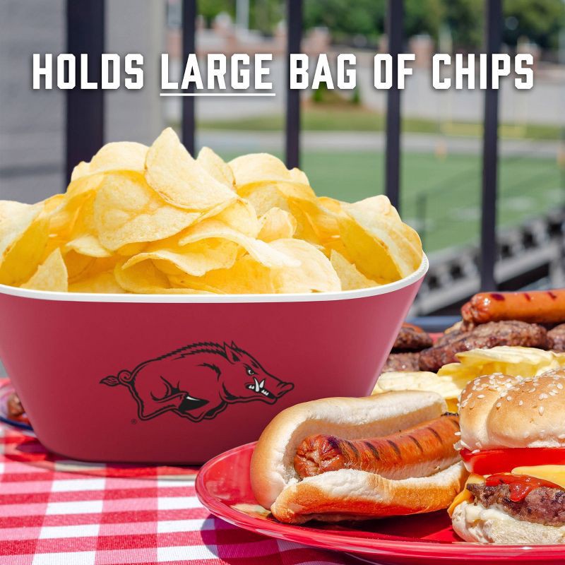 slide 5 of 6, NCAA Arkansas Razorbacks Serving Bowl: Melamine Rounded Square Tableware, 1 ct