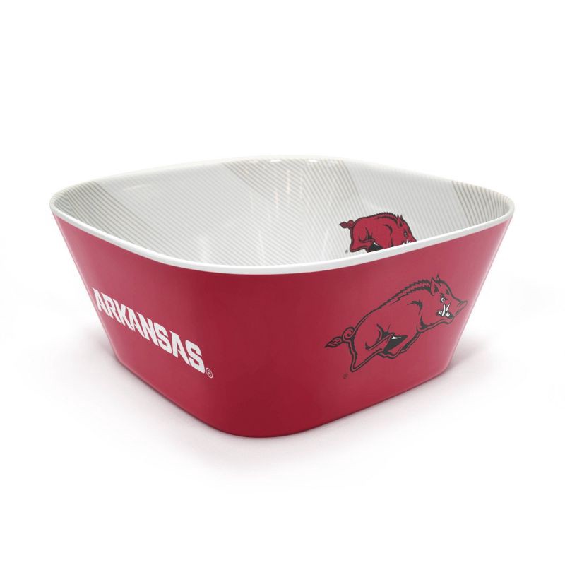 slide 1 of 6, NCAA Arkansas Razorbacks Serving Bowl: Melamine Rounded Square Tableware, 1 ct