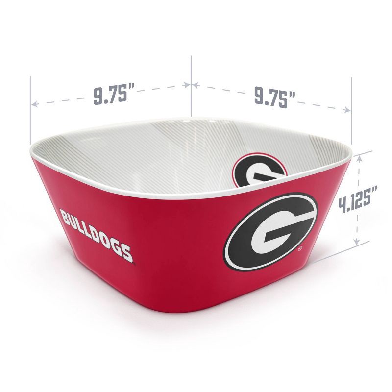 slide 4 of 6, NCAA Georgia Bulldogs Serving Bowl: Melamine Rounded Square Dish, 1 ct