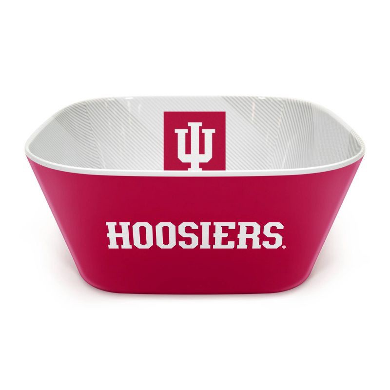 slide 2 of 6, NCAA Indiana Hoosiers Serving Bowl: Melamine Rounded Square, 15 Volume Capacity, 1 ct