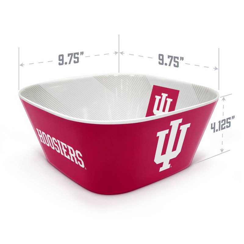 slide 4 of 6, NCAA Indiana Hoosiers Serving Bowl: Melamine Rounded Square, 15 Volume Capacity, 1 ct