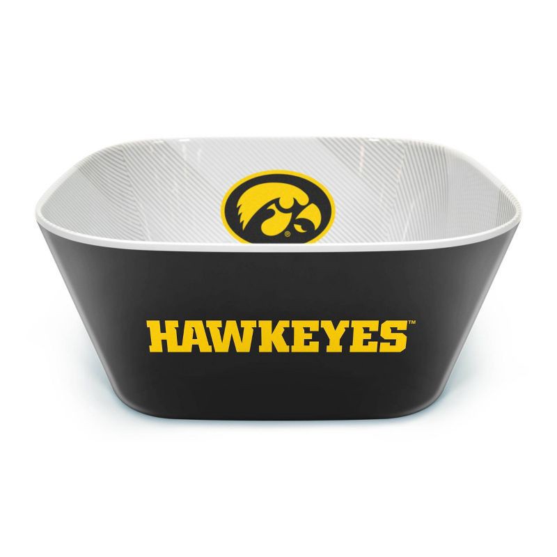 slide 2 of 6, NCAA Iowa Hawkeyes Serving Bowl: Melamine Rounded Square Party Dish, 1 ct