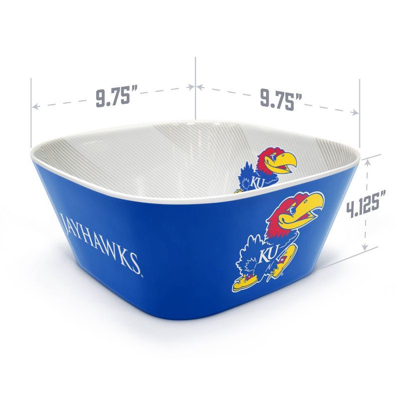 slide 4 of 6, NCAA Kansas Jayhawks Serving Bowl: Melamine Rounded Square, 15 Volume Capacity, 1 ct