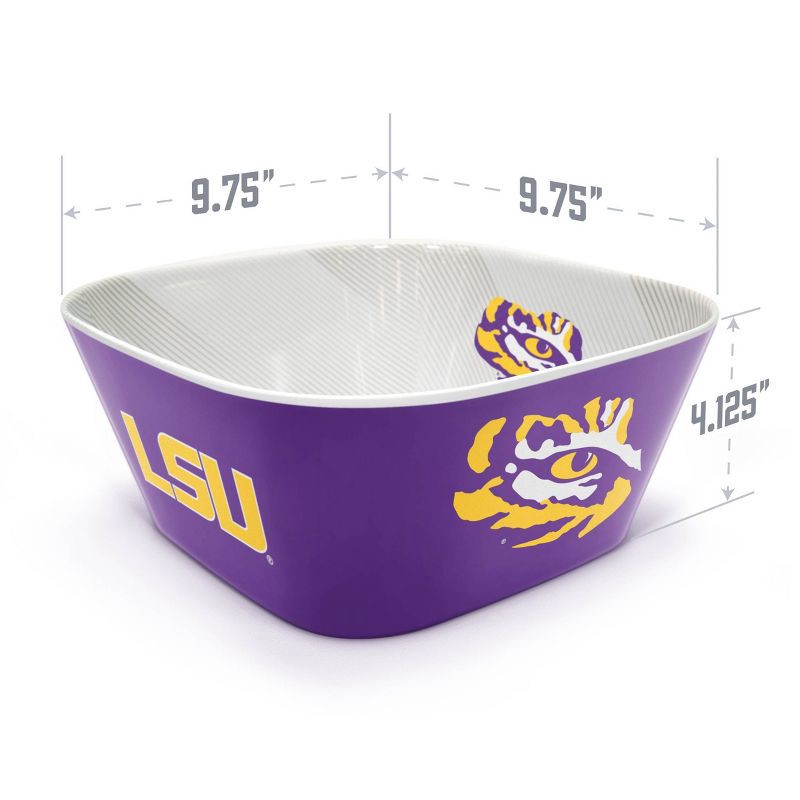 slide 4 of 6, NCAA LSU Tigers Serving Bowl: Melamine Rounded Square, 15 Volume Capacity, 1 ct