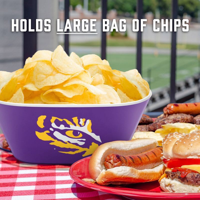 slide 5 of 6, NCAA LSU Tigers Serving Bowl: Melamine Rounded Square, 15 Volume Capacity, 1 ct