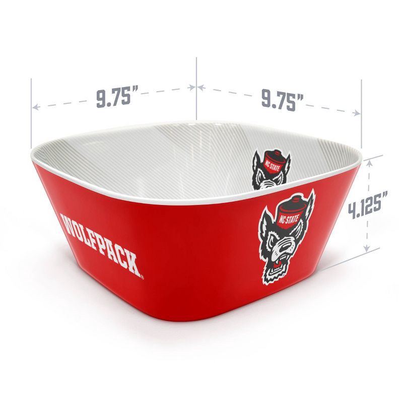 slide 4 of 6, NCAA NC State Wolfpack Serving Bowl: Melamine Rounded Square Tableware, 1 ct
