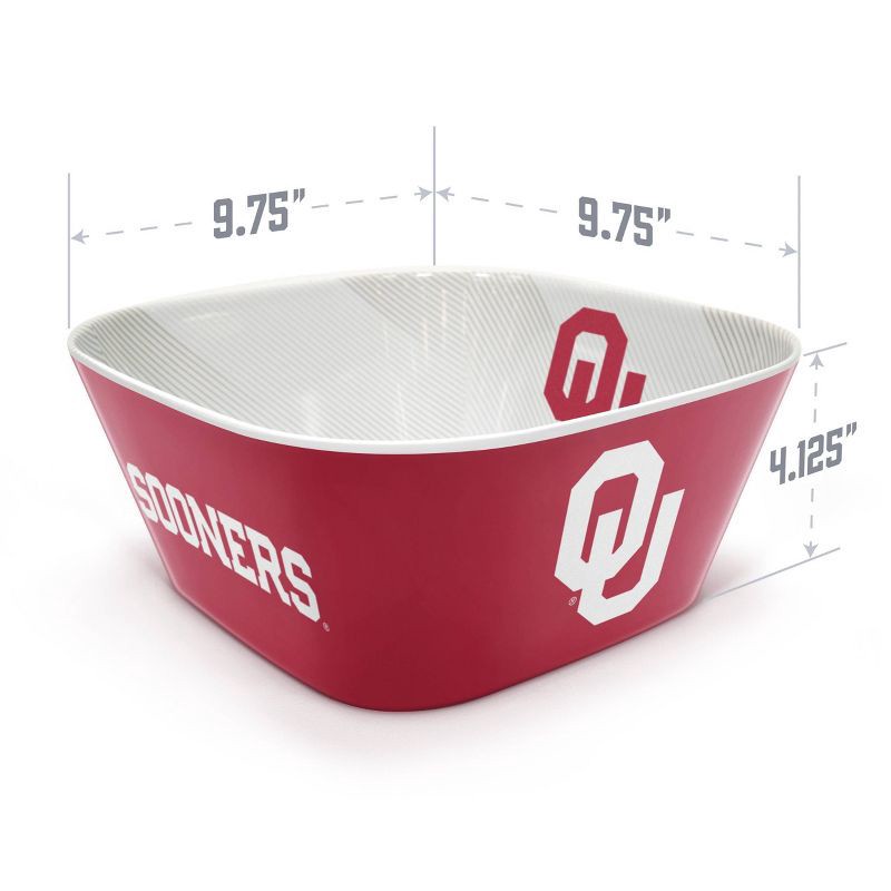 slide 4 of 6, NCAA Oklahoma Sooners Serving Bowl: Melamine Rounded Square Tableware, 1 ct