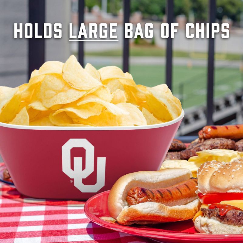 slide 5 of 6, NCAA Oklahoma Sooners Serving Bowl: Melamine Rounded Square Tableware, 1 ct
