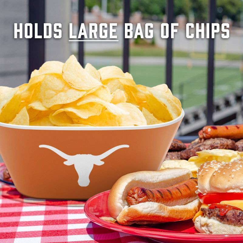 slide 5 of 6, NCAA Texas Longhorns Serving Bowl: Melamine Rounded Square Dish, 15 Volume Capacity, 1 ct