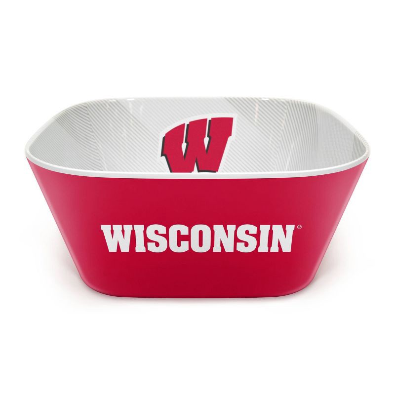 slide 2 of 6, NCAA Wisconsin Badgers Serving Bowl: Melamine Rounded Square, 15 Volume Capacity, 1 ct