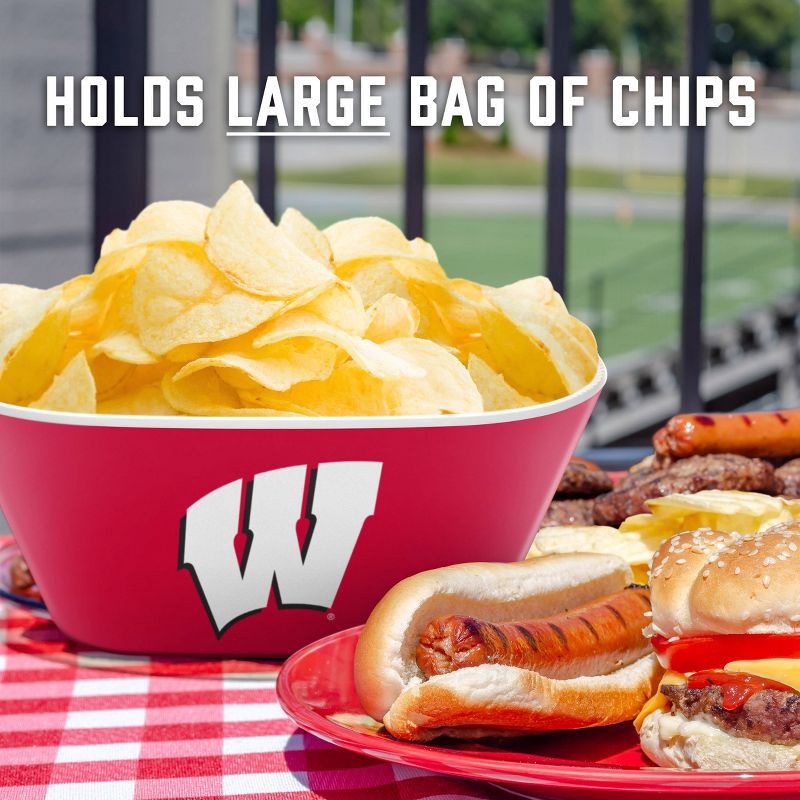 slide 5 of 6, NCAA Wisconsin Badgers Serving Bowl: Melamine Rounded Square, 15 Volume Capacity, 1 ct