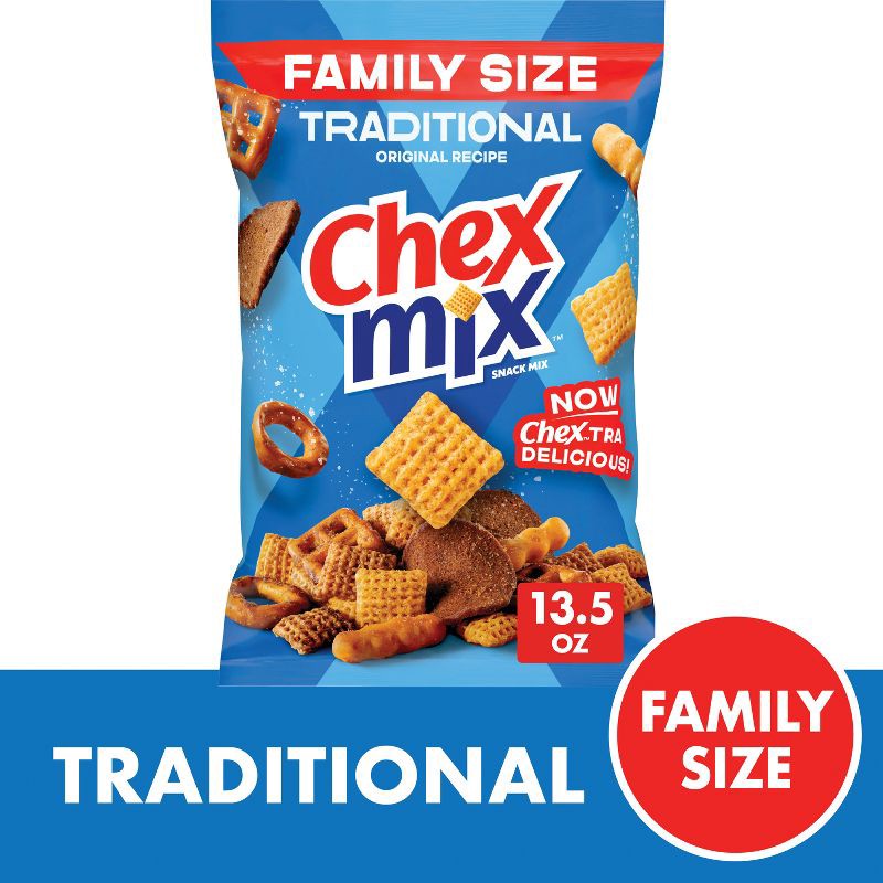 slide 1 of 9, Chex Mix Traditional Large - 13.5oz: Whole Grain, No High Fructose Corn Syrup, 13.5 oz