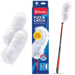 O-Cedar Flex & Catch Heavy Duty Duster Kit with Refills - 4ct