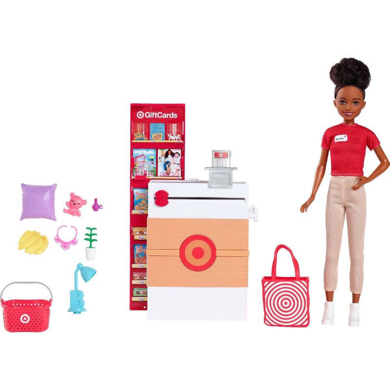 slide 5 of 6, Barbie Skipper Danielle's First Job Target Doll Set with Checkout Stand and Accessories, 1 ct