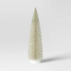 36" Christmas Bottle Brush Tree Sculpture - Wondershop™ White