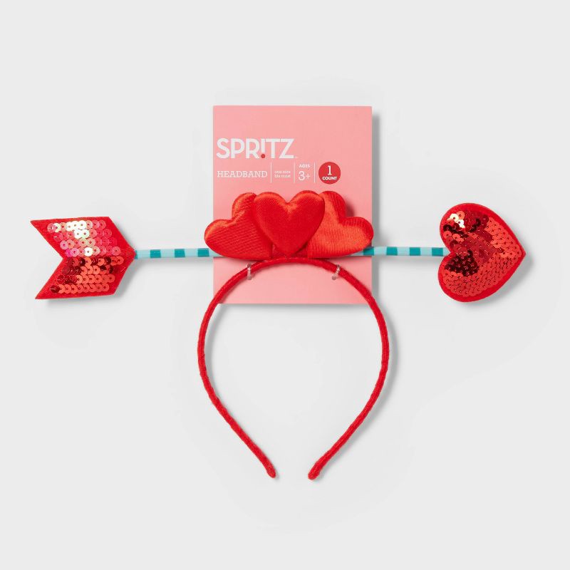 slide 4 of 4, Heart Arrow Valentine's Day Headband Accessory - Spritz™, 1 ct
