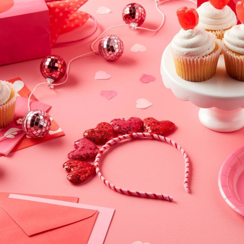 slide 2 of 4, Heart Valentine's Day Headband Accessory - Spritz™, 1 ct