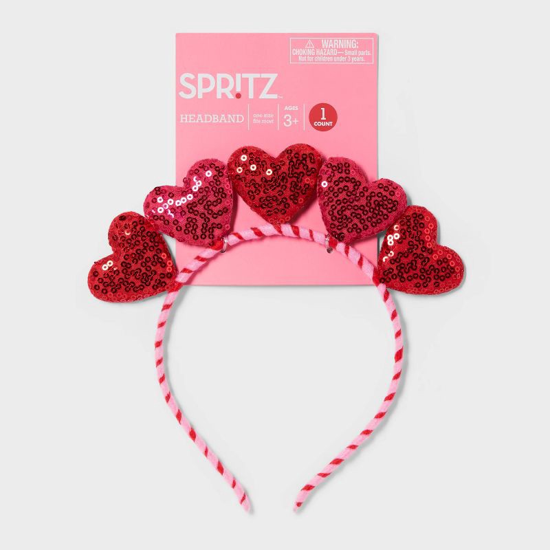 slide 4 of 4, Heart Valentine's Day Headband Accessory - Spritz™, 1 ct