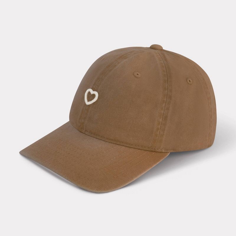 slide 1 of 7, Concept One Heart Felt Dad Baseball - Tan: Cotton Canvas Adjustable Hat, 1 ct