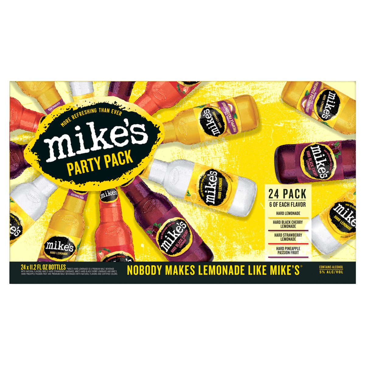 slide 1 of 8, Mike's Hard Variety 24pk Bottles, 24 ct