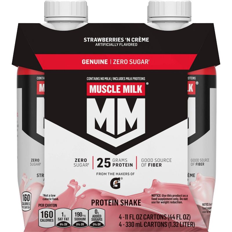 slide 2 of 5, Muscle Milk Gen Strawberry Protein Shake - 4pk, 4 ct