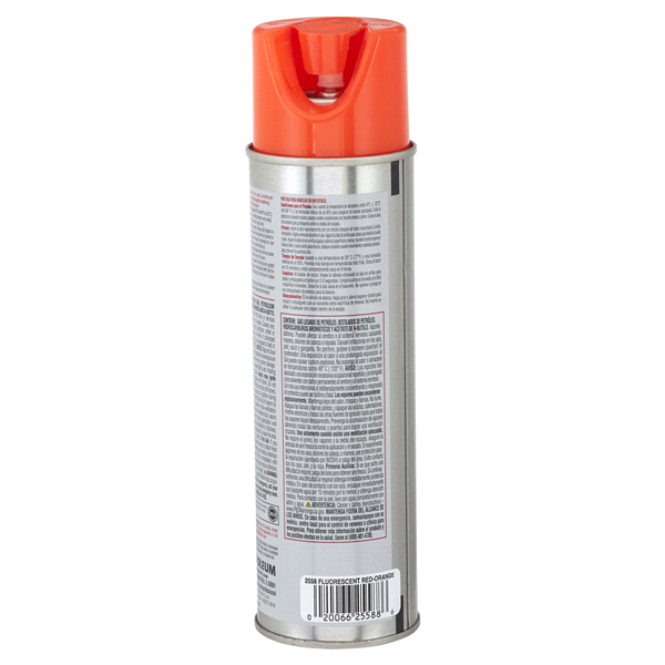 slide 9 of 9, Rust-Oleum Professional Inverted Marking Spray Paint - 2558838, Fluorescent Red-Orange, 15 oz