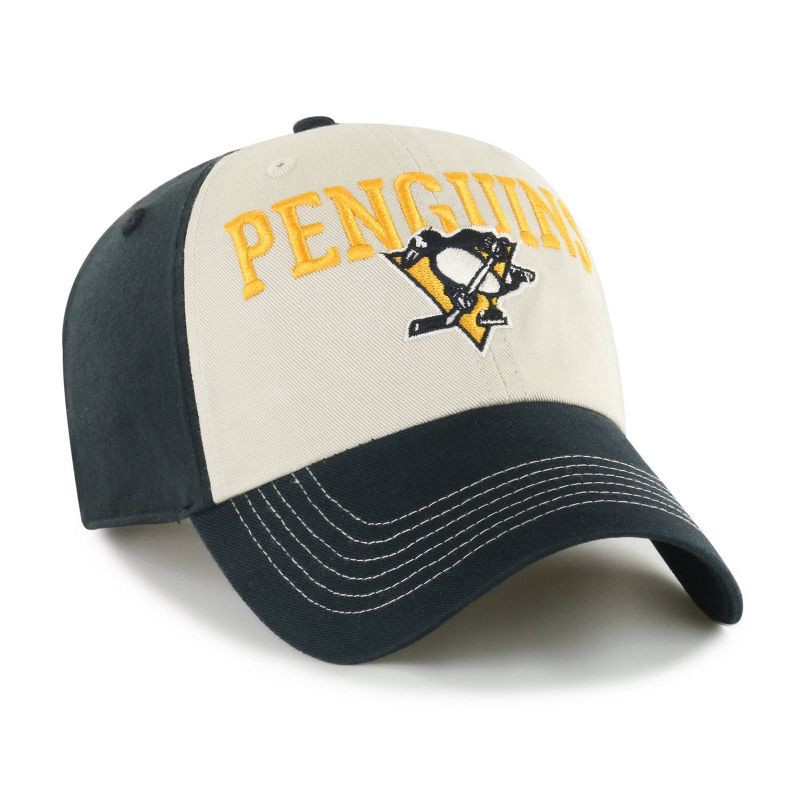 slide 2 of 3, NHL Pittsburgh Penguins Sprague Hat: Cotton Twill, Adjustable Strap, Team Logo Design, 1 ct