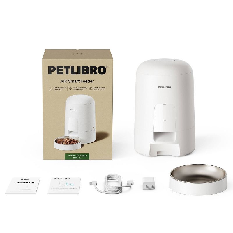 slide 4 of 9, Petlibro 2L Wire Free Air Automatic WiFi Cat and Dog Automated Feeder, 2 liter