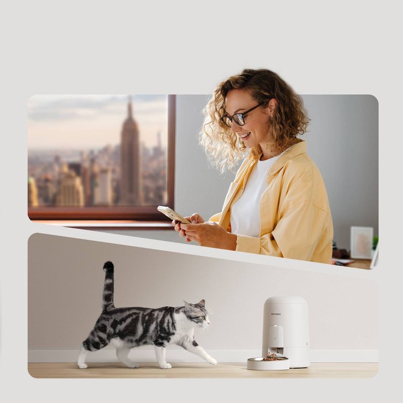 slide 7 of 9, Petlibro 2L Wire Free Air Automatic WiFi Cat and Dog Automated Feeder, 2 liter