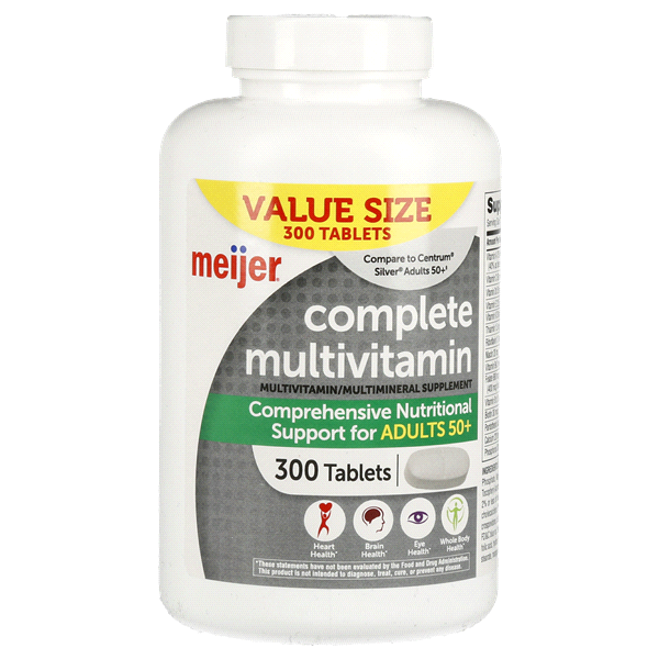 slide 1 of 1, Meijer Complete Adults 50+ Multivitamin, 300 ct