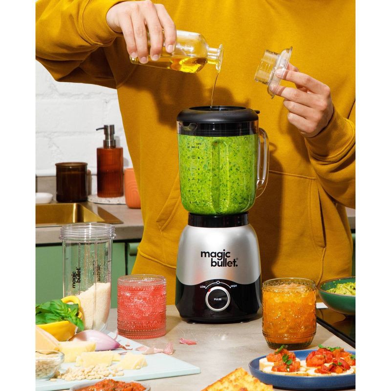 slide 6 of 11, Magic Bullet 2-Speed Countertop Blender Combo Silver MBF50200, 1 ct