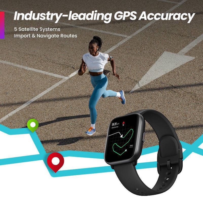 slide 16 of 19, Amazfit Active Smartwatch - Black, 1 ct