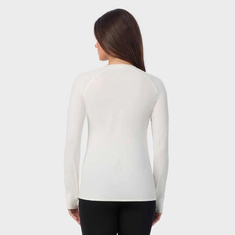 slide 2 of 5, Warm Essentials by Cuddl Duds Women's Active Long Sleeve Crewneck Top - Ivory XXL, 1 ct