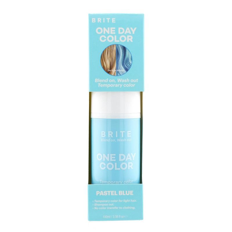slide 1 of 4, BRITE One Day Temporary Hair Color - Pastel Blue - 3.38 fl oz, 3.38 fl oz