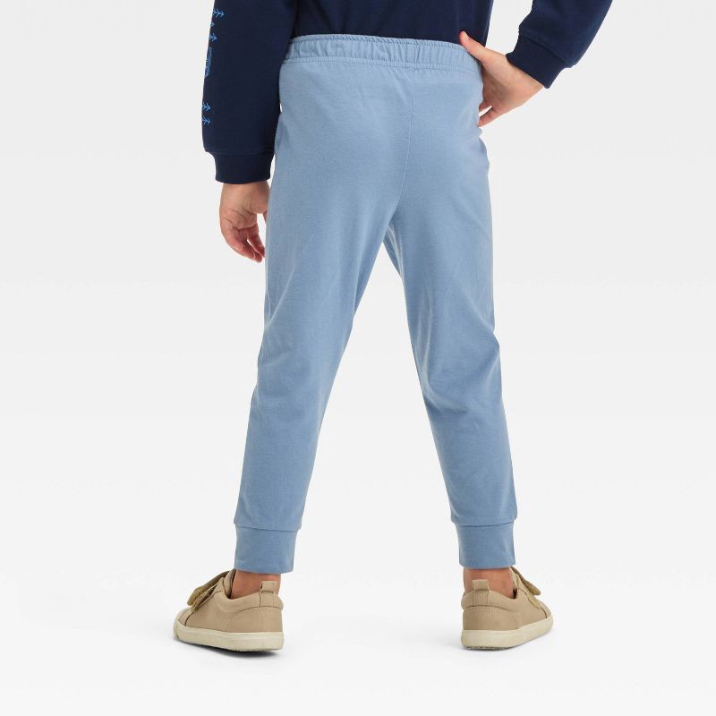slide 2 of 3, Toddler Boys' Jersey Jogger Pants - Cat & Jack™ Blue 2T: Midweight Cotton Blend, Elastic Waist, Machine Washable, 1 ct