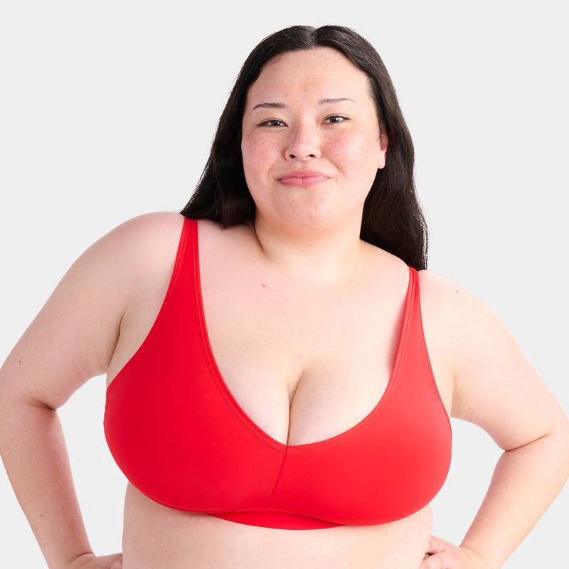 slide 1 of 3, Parade Women's Re:Play Plunge Bralette - Balloon XL: Adjustable Strap, Medium Coverage, Unpadded Cup, 1 ct