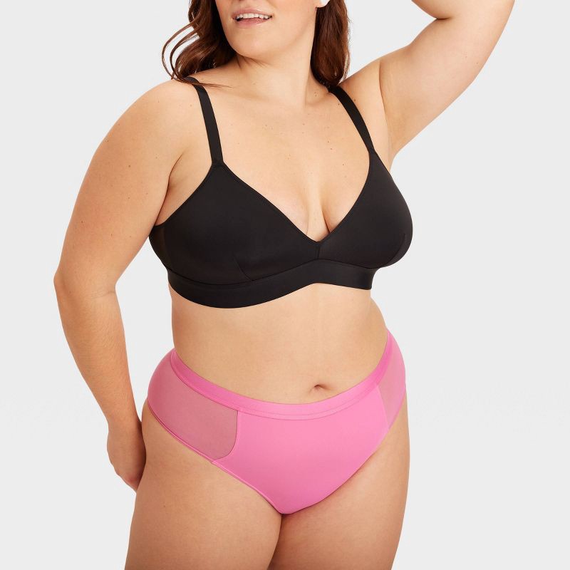 slide 12 of 12, Parade Women's Re:Play Triangle Wireless Bralette - Eightball 2XL: Adjustable Strap, Unpadded, Plus Size, 1 ct