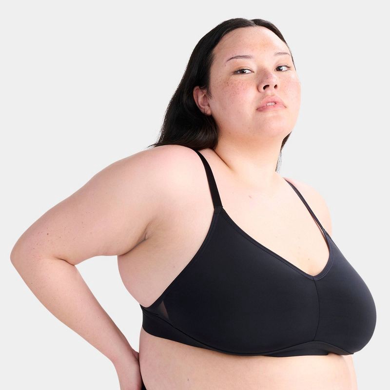 slide 4 of 12, Parade Women's Re:Play Triangle Wireless Bralette - Eightball 2XL: Adjustable Strap, Unpadded, Plus Size, 1 ct