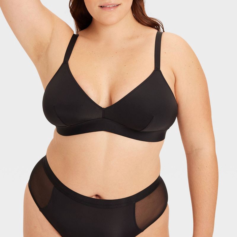 slide 10 of 12, Parade Women's Re:Play Triangle Wireless Bralette - Eightball 2XL: Adjustable Strap, Unpadded, Plus Size, 1 ct