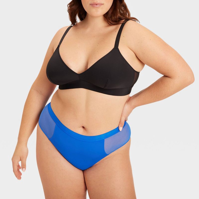 slide 11 of 12, Parade Women's Re:Play Triangle Wireless Bralette - Eightball 2XL: Adjustable Strap, Unpadded, Plus Size, 1 ct