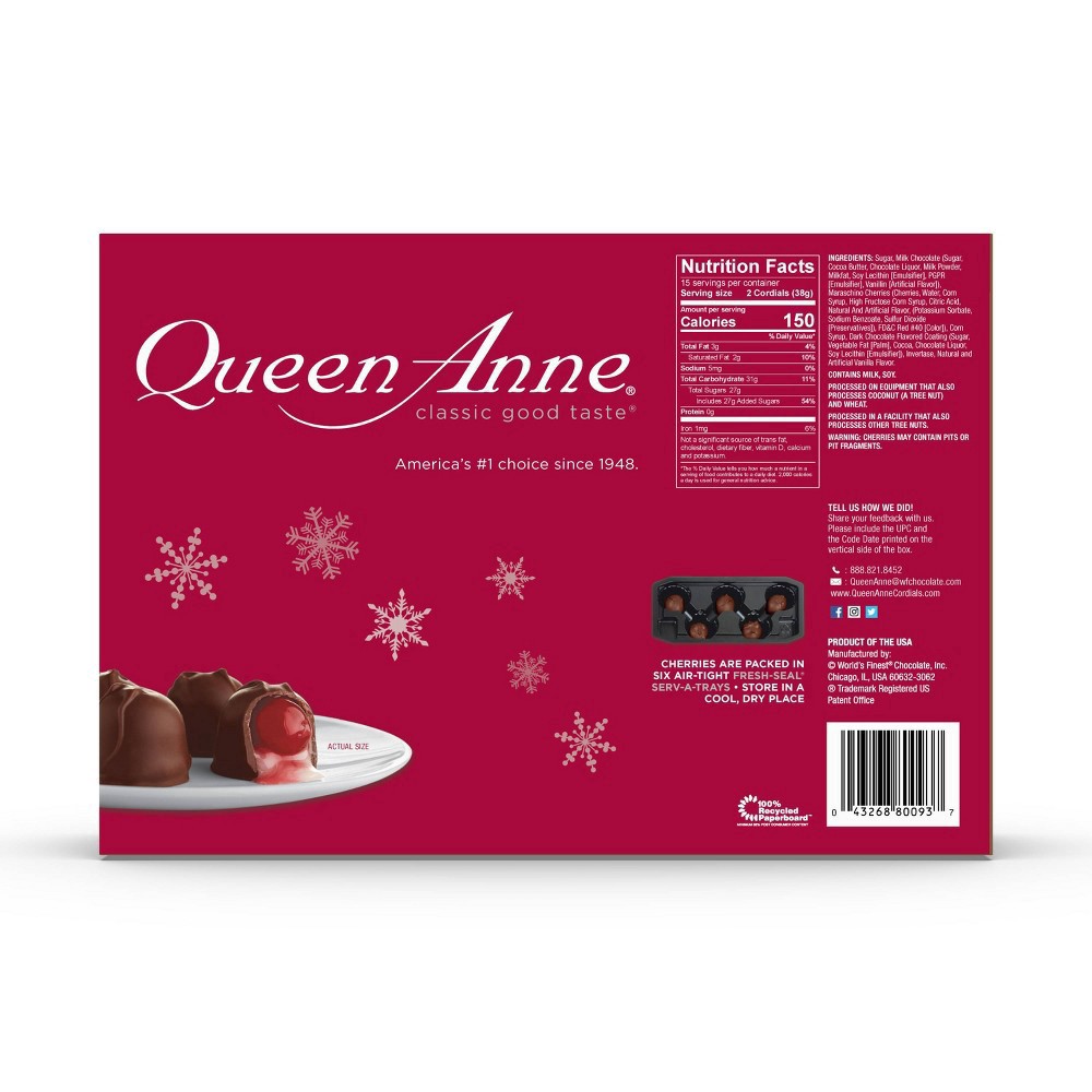 slide 3 of 3, Queen Anne Milk Chocolate Cordial Christmas Cherries, 19.8 oz