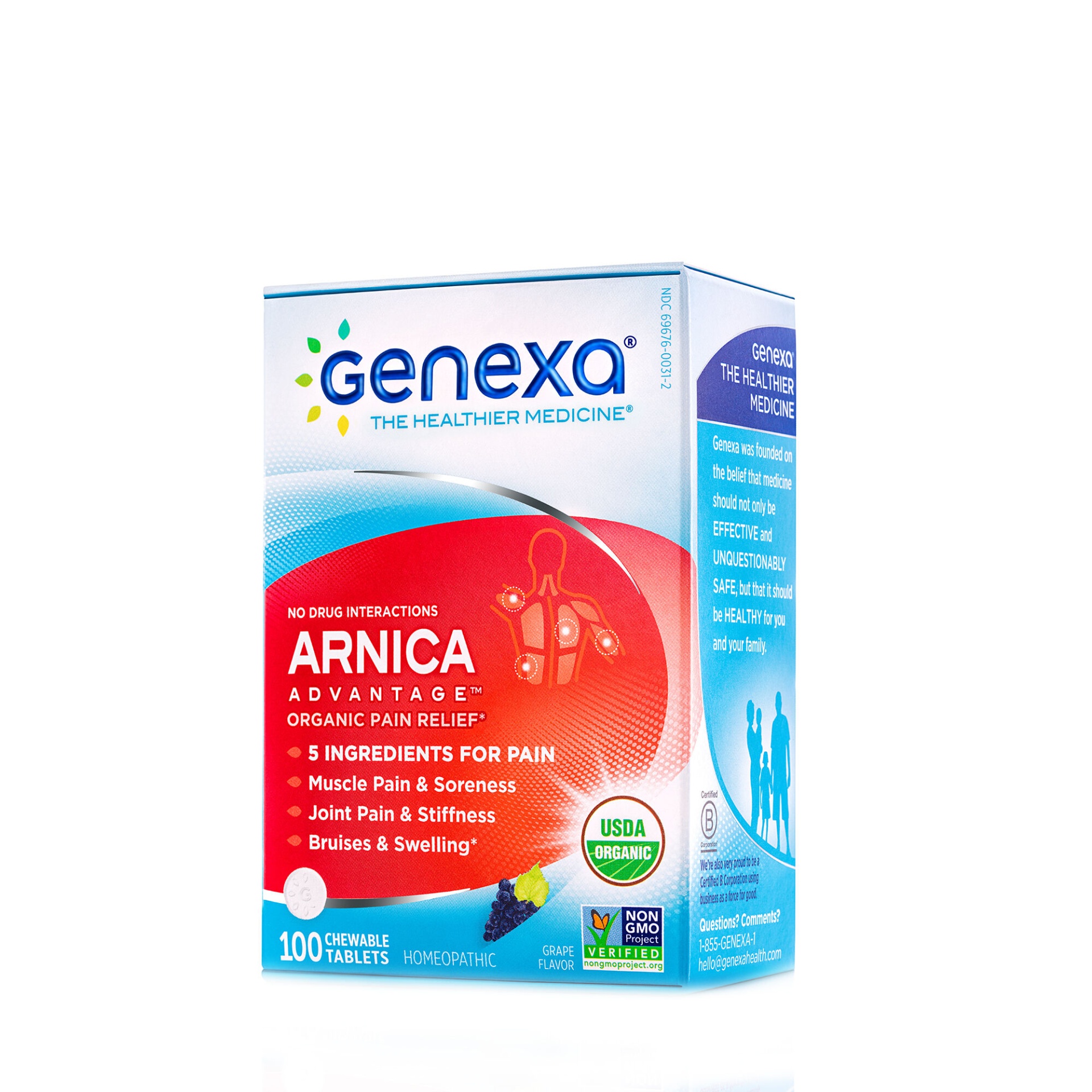 slide 1 of 1, Genexa Arnica Pain Relief Chews, 1 ct