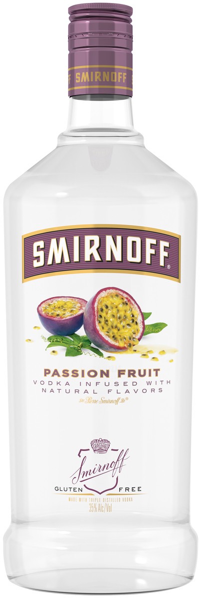 slide 1 of 3, Smirnoff Passion Fruit Vodka, 1.75 liter