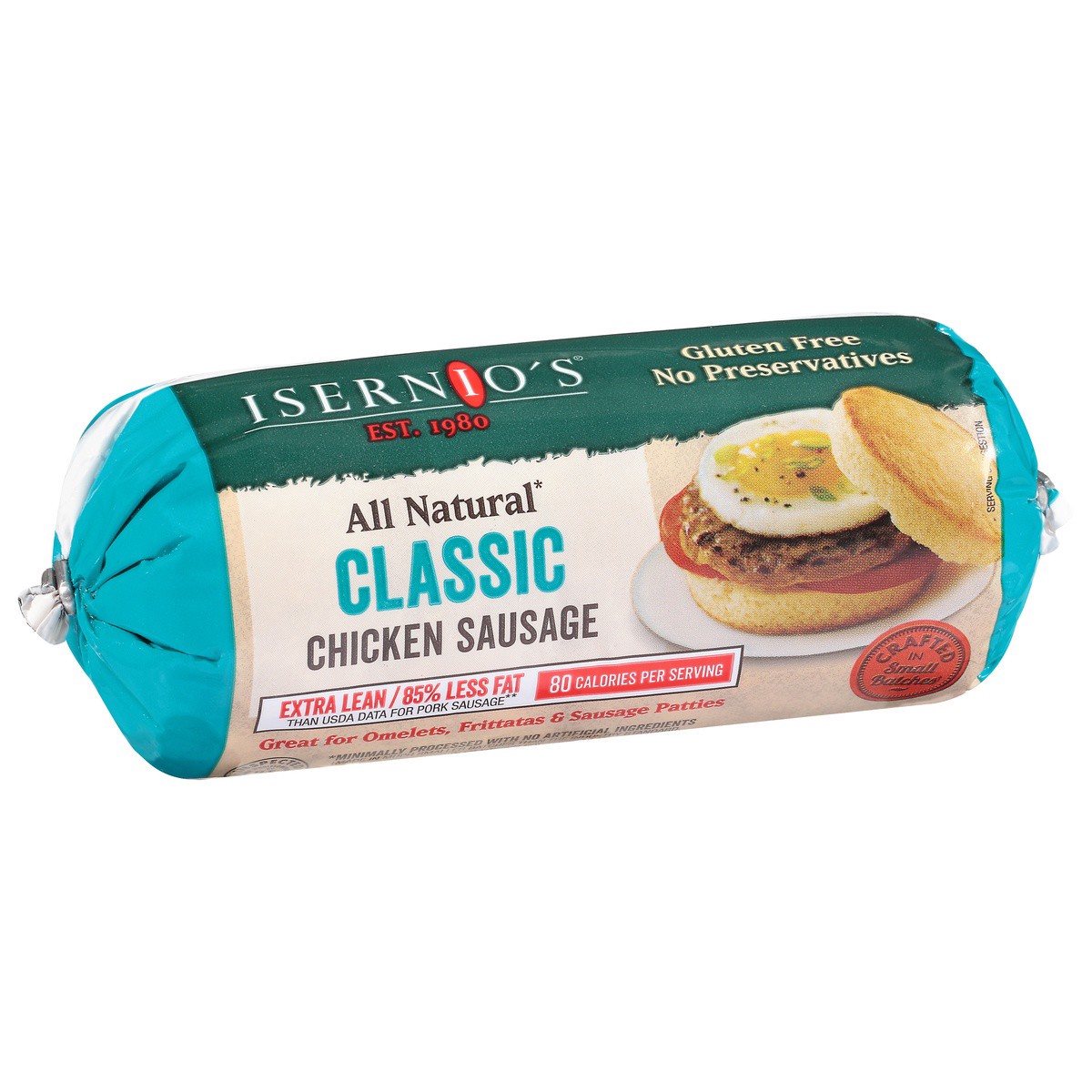slide 8 of 9, Isernio's Classic Chicken Sausage 16 oz, 16 oz