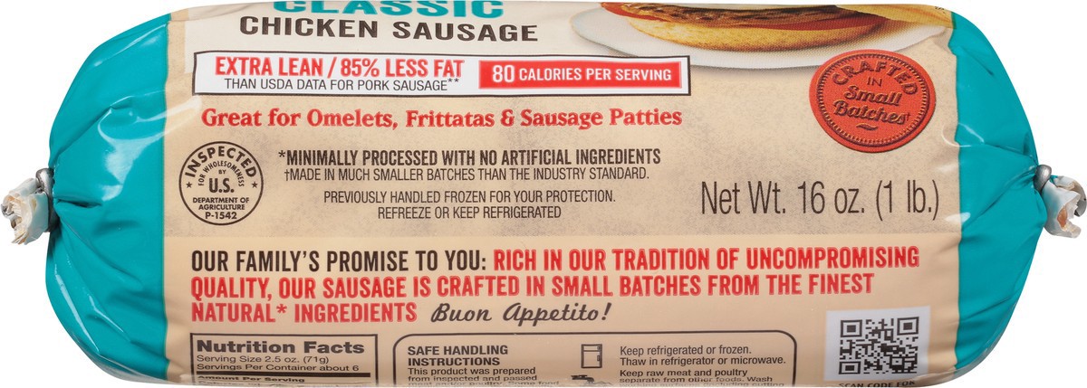 slide 5 of 9, Isernio's Classic Chicken Sausage 16 oz, 16 oz